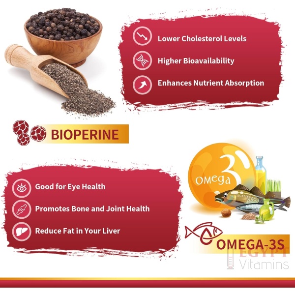 ZEBORA CoQ10-300mg-Softgels with PQQ, BioPerine & Omega-3 |120 Softgels - Image 3