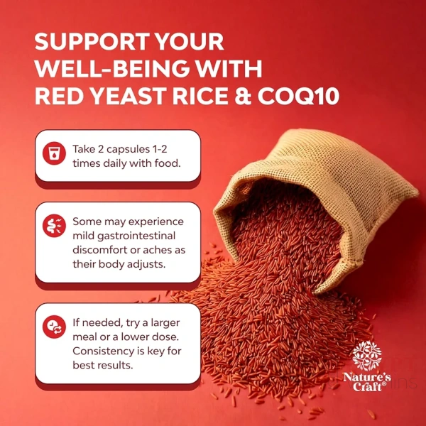 Nature's Craft Red Yeast Rice with CoQ10 |120 Count - Image 4