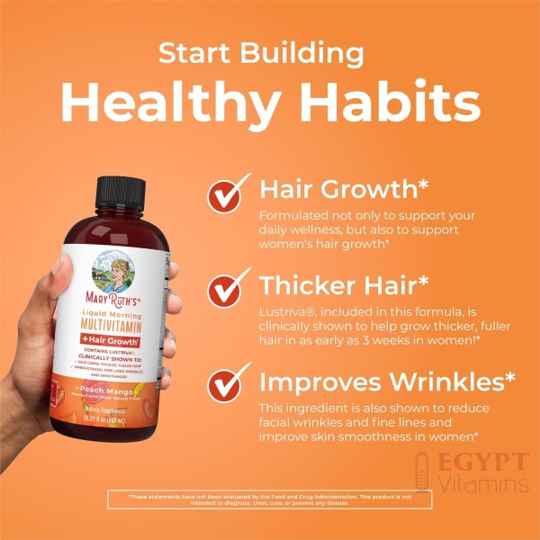 MaryRuth's | Liquid Multivitamin for Hair Growth with Lustriva® | 450 ml - Image 3