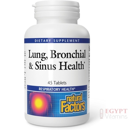 Lung, Bronchial & Sinus Health by Natural Factors, Natural Supplement for Respiratory Health and Easy Breathing, 45 tablets