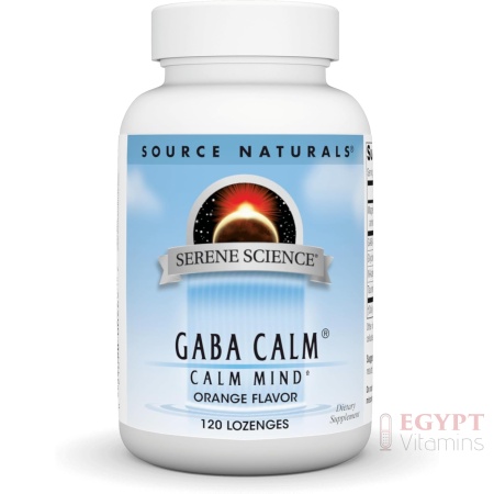 Source Naturals Serene Science, GABA Calm - Supports A Calming Mood, Quick Dissolving Orange Flavor | 120 Lozenges