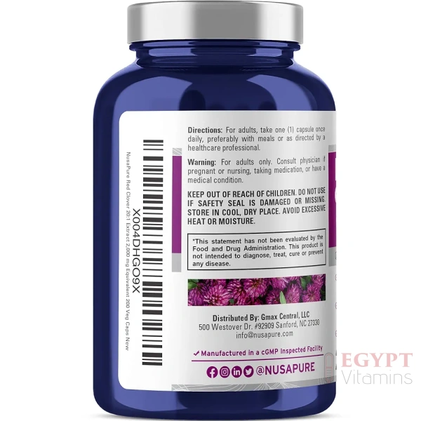 NusaPure Red Clover 2000mg | Menopause & Hormone Support | 200 Count - Image 3