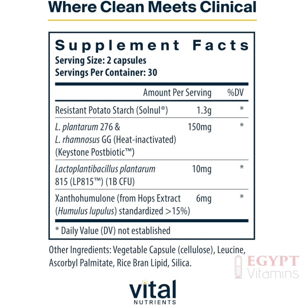 Vital Nutrients GLP-1 Complete | GLP-1 Probiotic, Prebiotic, Postbiotic + Hops Extract | Fast-Acting GLP-1 Activators Helps Curb Cravings | 60 Capsules - Image 2