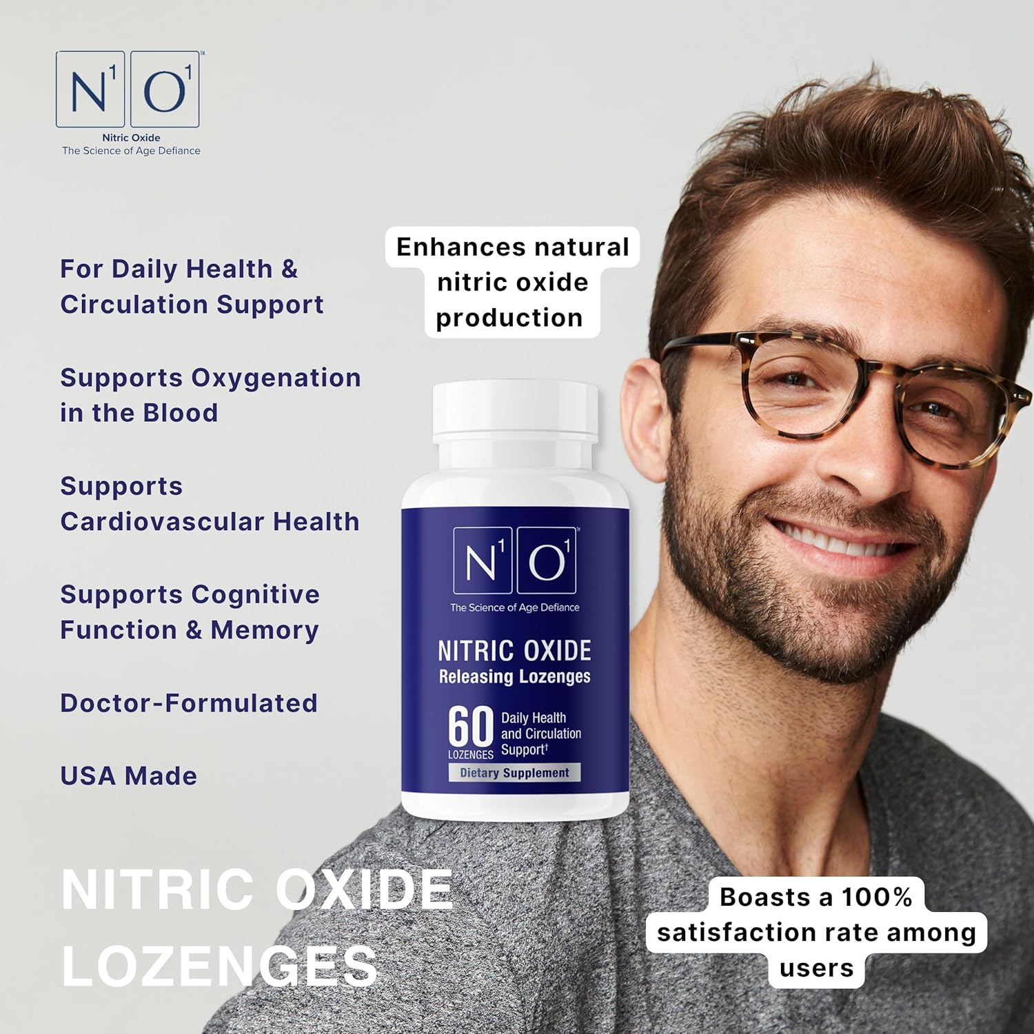 N1O1 Nitric Oxide Lozenges | Developed by Dr. Nathan S. Bryan | 60 Count - Image 8