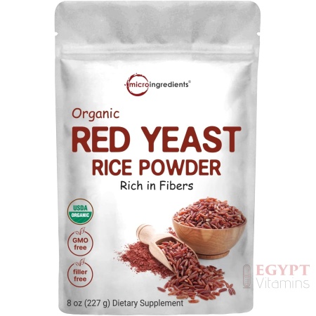 Micro Ingredients Organic Red Yeast Rice Powder, 8 Ounce (1 Year Supply)