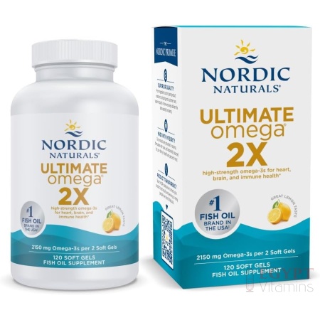 Nordic Naturals Ultimate Omega 2X, Lemon Flavor - 120 Soft Gels