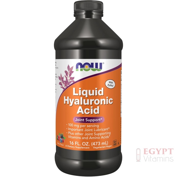 NOW Foods Supplements, Liquid Hyaluronic Acid, Delicious Berry Flavor, 100 mg Per Serving, 16-Ounce