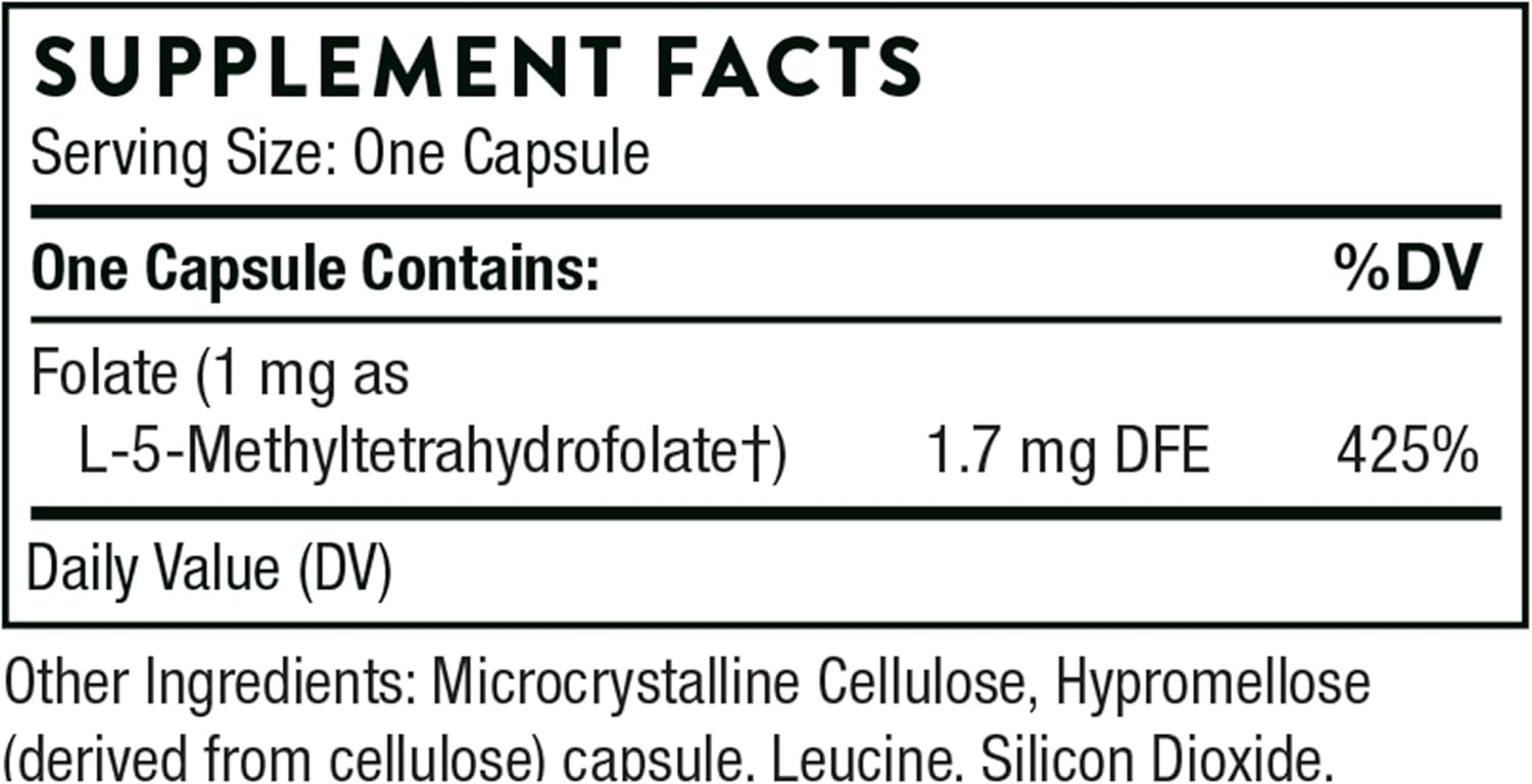 THORNE - 5-MTHF | 60 Capsules - Image 3