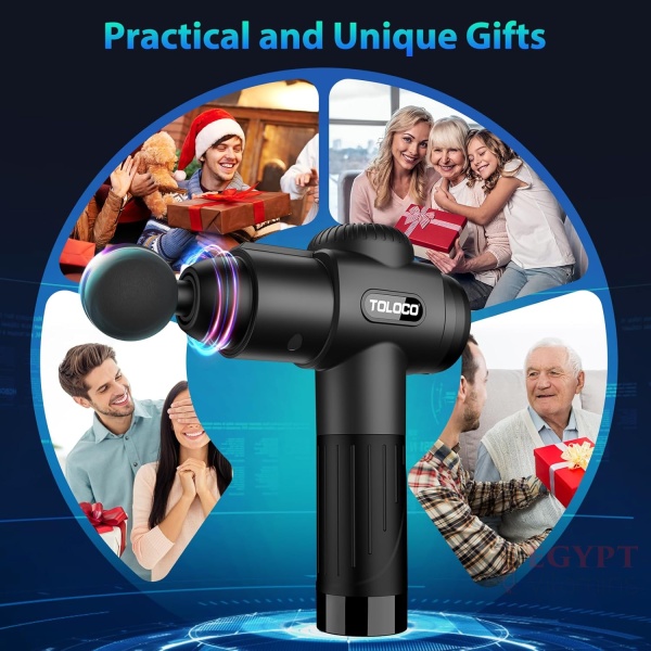 TOLOCO Massage Gun, Deep Tissue Back Massage for Athletes for Pain Relief, Percussion Massager with 10 Massages Heads & Silent Brushless Motor, Gifts for Fathers Day - Image 3