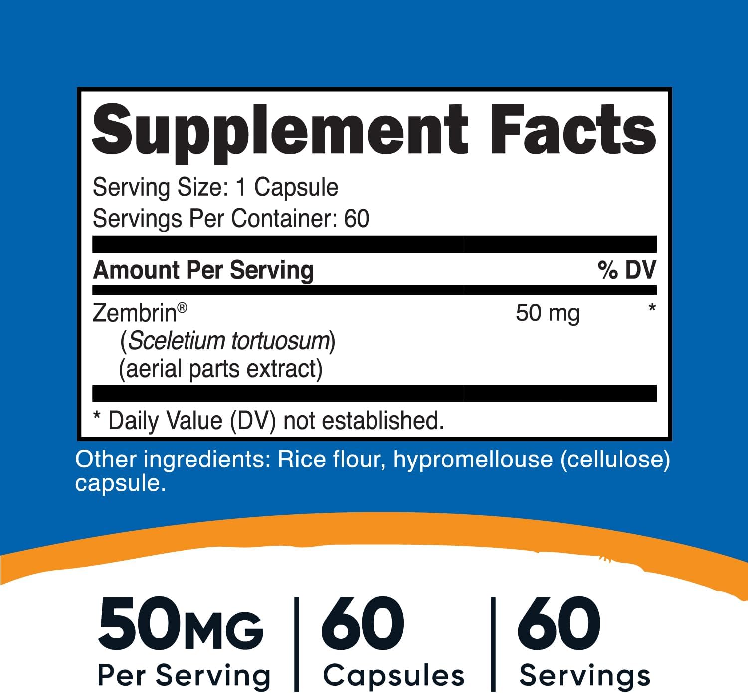 Nutricost Zembrin 25mg | Sceletium Tortuosum | 60 Capsules - Image 2