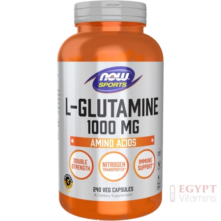 NOW Sports Nutrition, L-Glutamine, Double Strength 1,000 mg, Amino Acid, 240 Veg Capsules