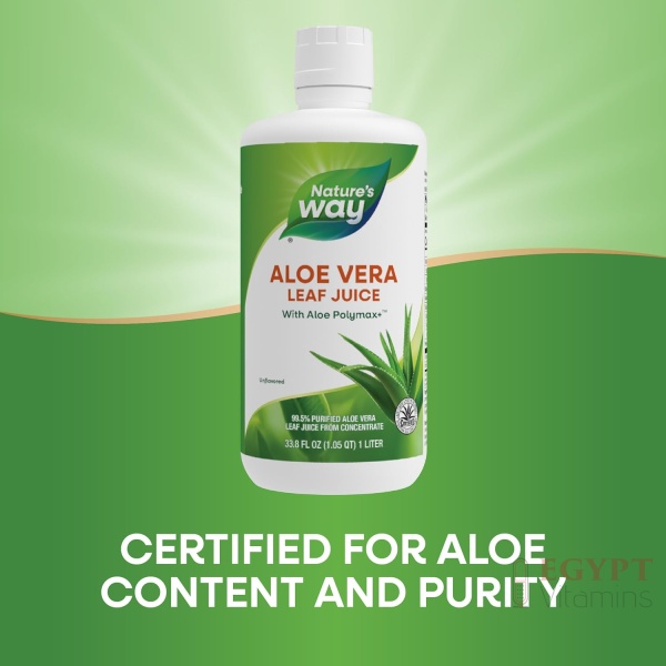 Nature's Way Aloe Vera Leaf Juice with PolyMax+ | Unflavored | 33.8 Fl Oz - Image 4