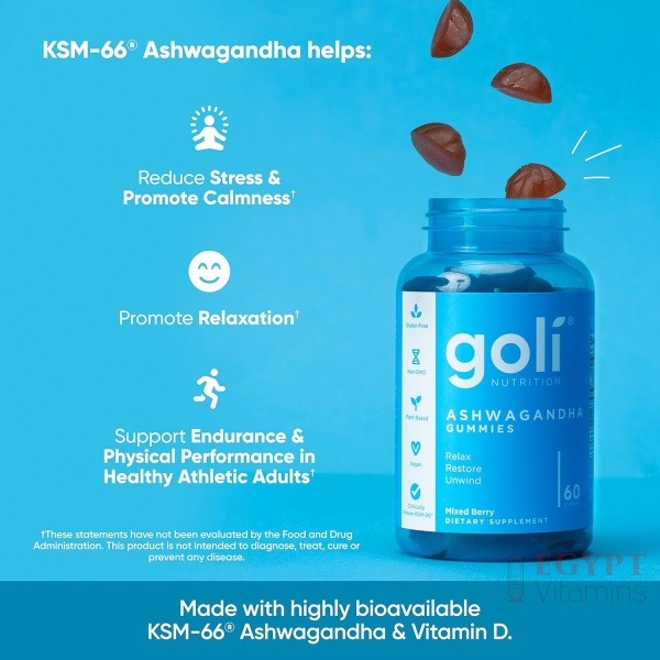 Goli Ashwagandha & Vitamin D Gummy - 60 Count - Image 4