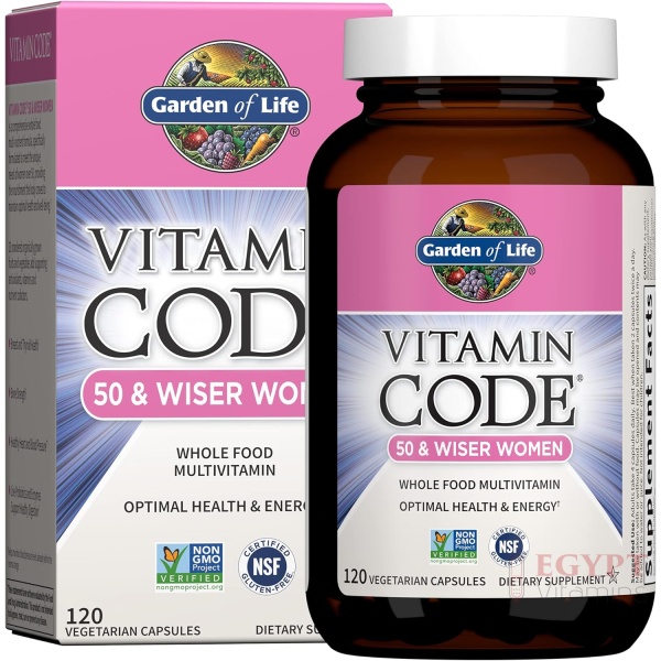 Garden of Life Multivitamin for Women 50 & Over, Vitamin Code Women 50 & Wiser Multi |120 Capsules