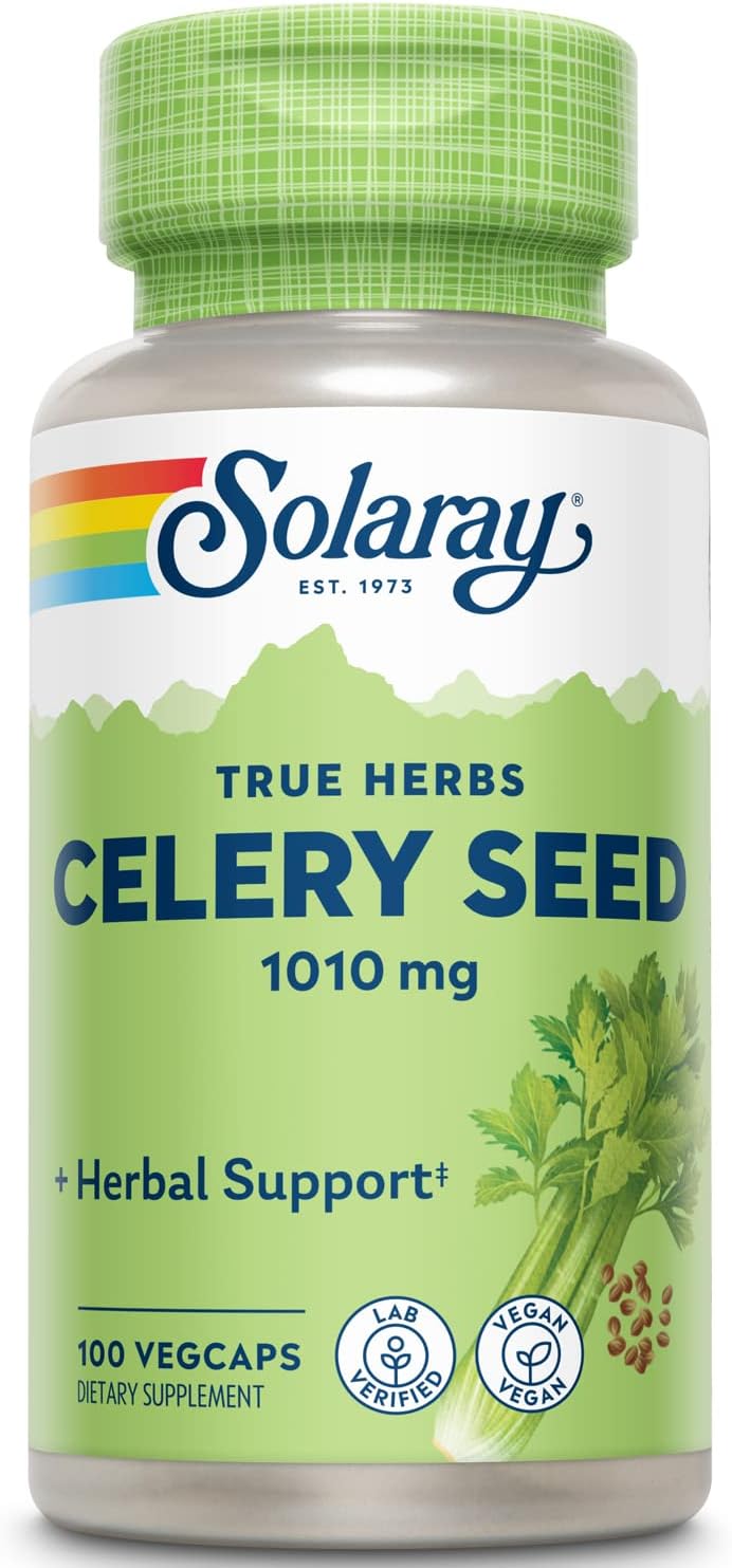 Solaray Celery Seed, 505mg, 100 Vegetarian Capsules