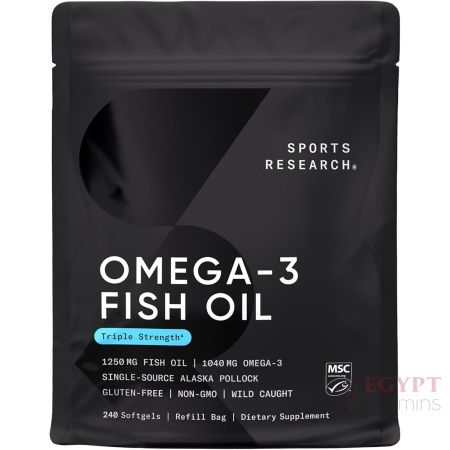 Sports Research Triple Strength Omega 3 Fish Oil | 240 Softgels