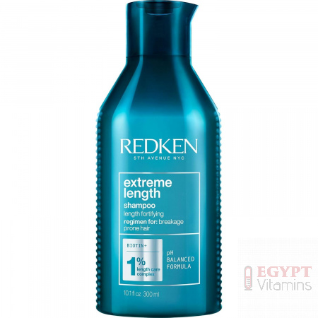 Redken Extreme Length Biotin Shampoo For Longer Hair – Promotes Healthy Hair Growth, Strengthens Damaged Hair, Prevents Hair Breakage, Infused With Biotin