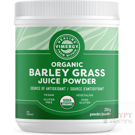 Vimergy Barley Grass Juice Powder Dietary Supplement - 0.8g per Serving (312 Servings) – Clean Superfood Formula – Promotes Cardiovascular Health* – Organic, Vegan & Gluten-Free – Regular Size 250g