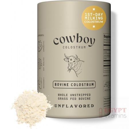 COWBOY COLOSTRUM Powder - Bovine Colostrum Powder for Women & Men - First Day Milking Whole Colostrum - Grass Fed Colostrum Supplement for Gut Health, Immunity, Skin & Hair (Unflavored, 40 Servings)
