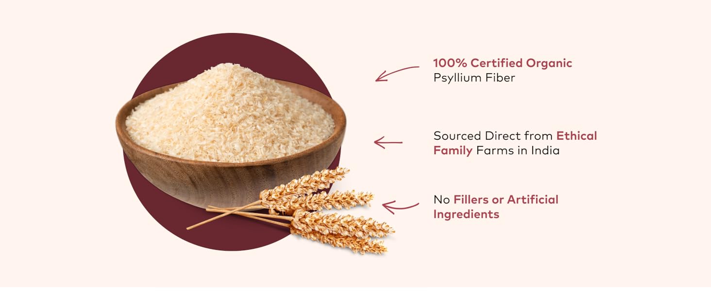 Organic whole psyllium husk powder