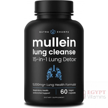 NutraChamps Mullein Leaf Extract 3000mg | Lung Detox | 60 caps