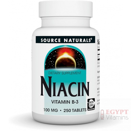 سورس ناتشورالز نياسين 100 مجم | يدعم مستويات NAD+ والطاقة الخلوية | 250 كبسولة