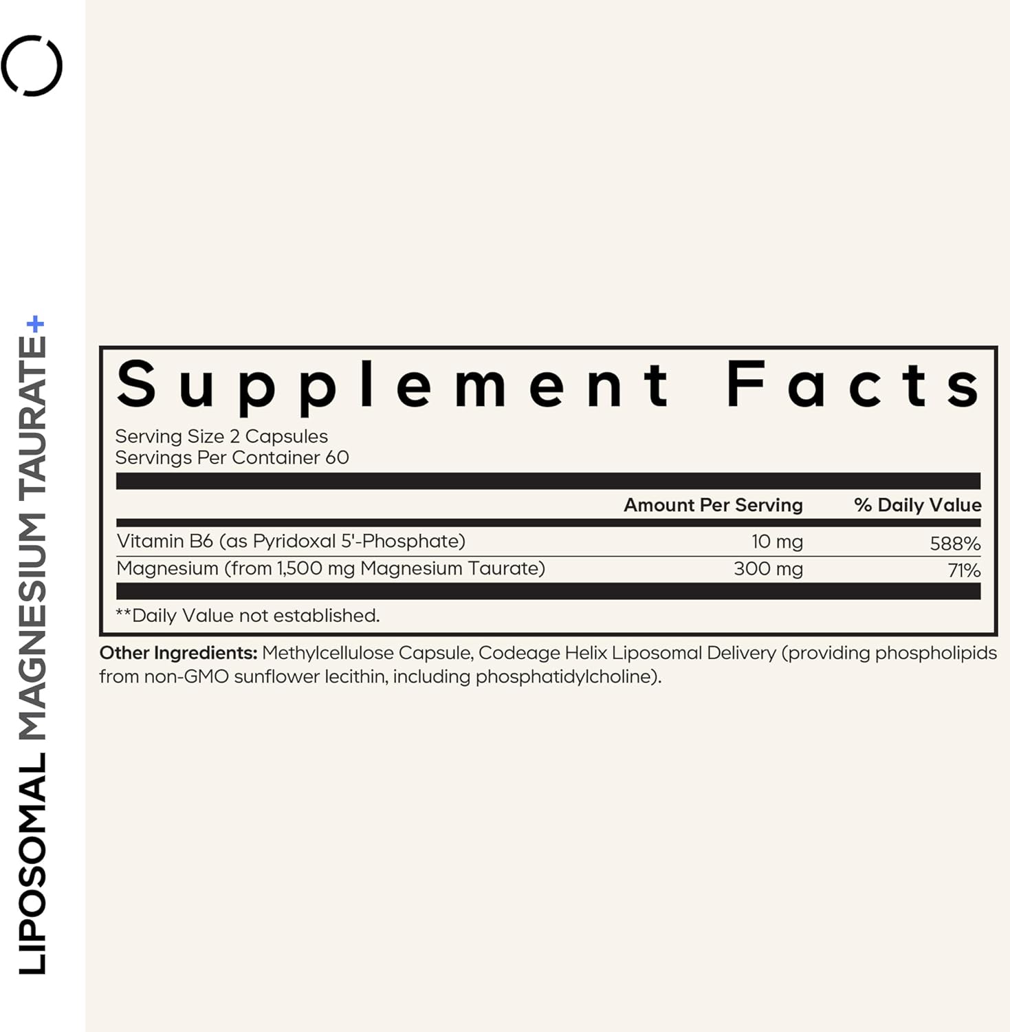 Codeage Liposomal Magnesium Taurate+ | 120 Capsules - Image 2