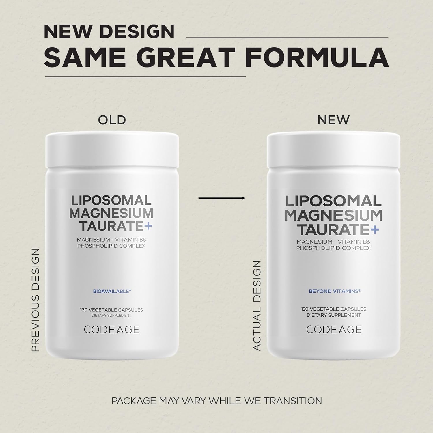Codeage Liposomal Magnesium Taurate+ | 120 Capsules - Image 3