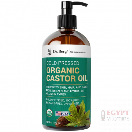 Dr. Berg Organic Castor Oil | Deep Skin Hydration & Wellness Support | 473ml