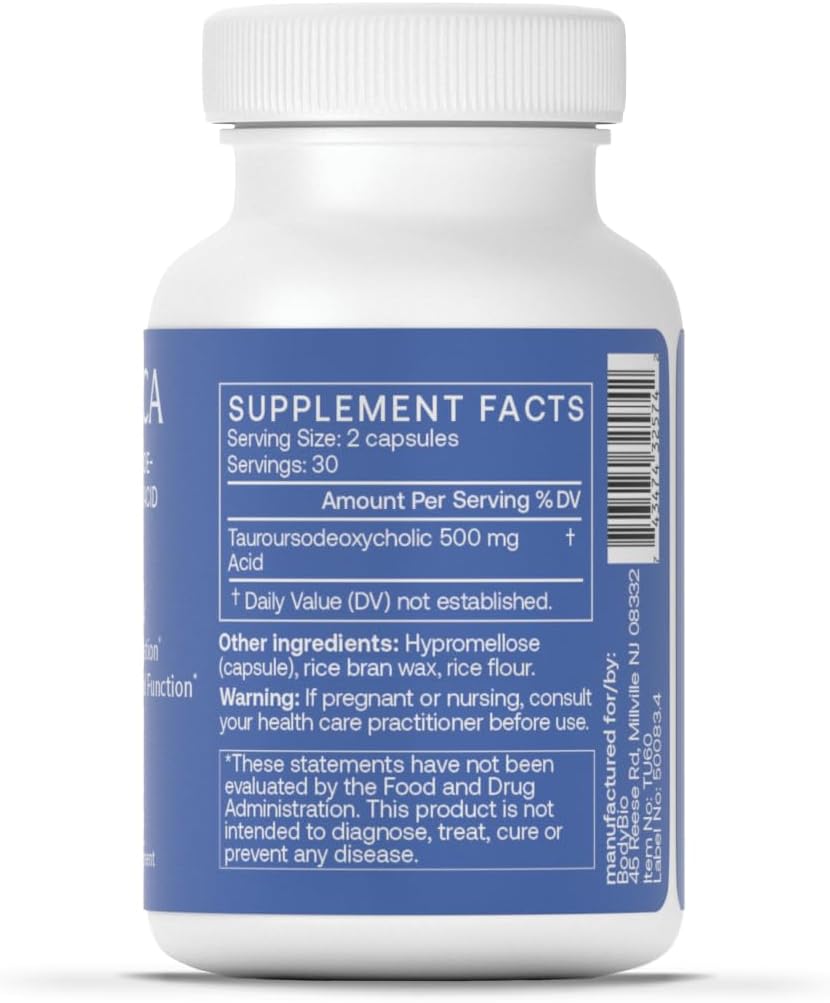 BodyBio TUDCA | Bile Flow & Liver Detox Support | 60 Capsules - Image 3