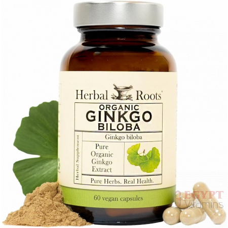 Herbal Roots Organic Ginkgo Biloba | 60 Organic Capsules