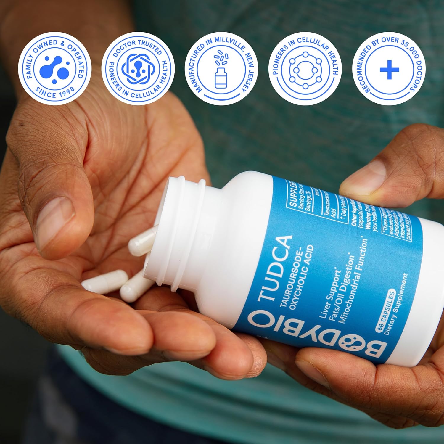 BodyBio TUDCA | Bile Flow & Liver Detox Support | 60 Capsules - Image 6