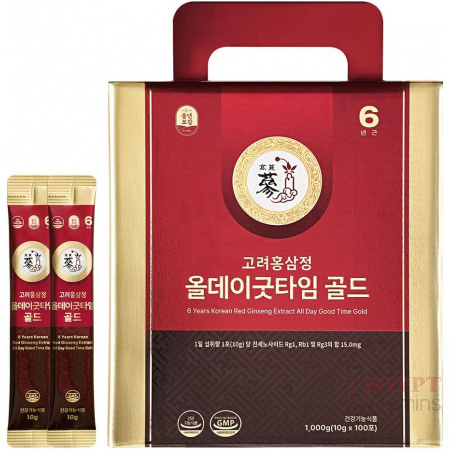 6-Year Korean Red Ginseng Shot Gold | 100 Packets