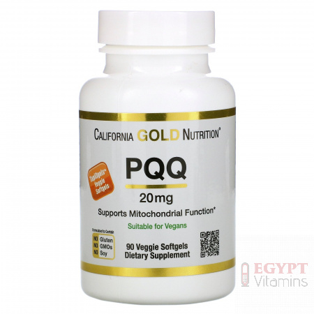 كاليفورنيا جولد نيوتريشن PQQ 20 مجم | 90 كبسولة لينة