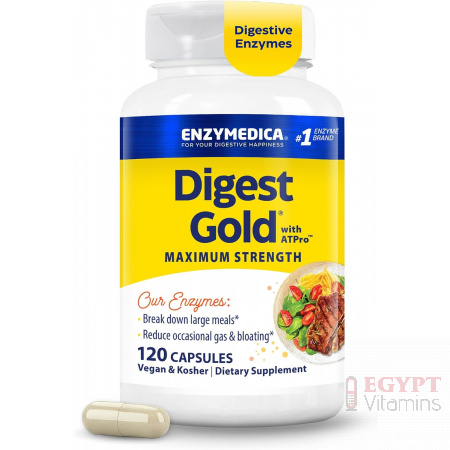 Enzymedica Digest Gold | إنزيمات هاضمة متطورة | 120 كبسولة